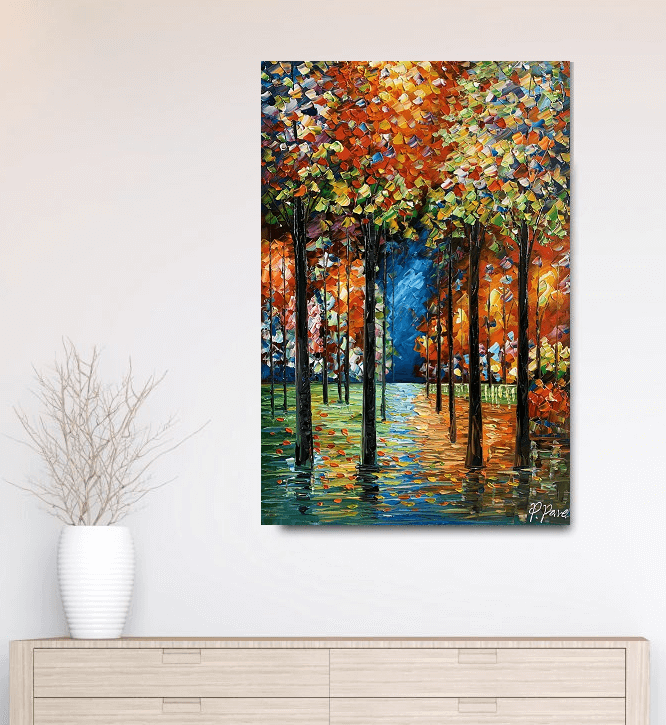 Olieverf schilderij Colorful Path 80x120