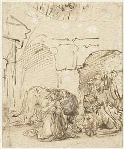 Schilderij Daniel in de leeuwenkuil