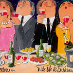 Dikke dames schilderij Life It's Delicious (Giclée)