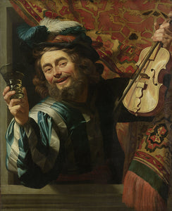 Schilderij Een vrolijke vioolspeler