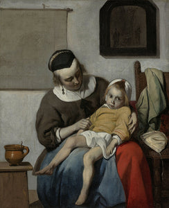 Schilderij Het zieke kind