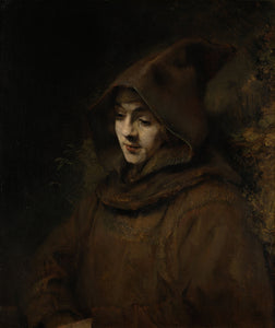Schilderij Rembrandts zoon Titus in monniksdracht, mogelijk voorgesteld als de heilige Franciscus van Assisi