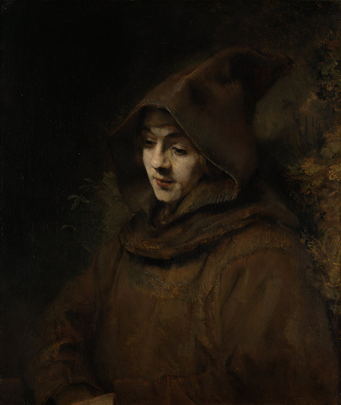 Schilderij Rembrandts zoon Titus in monniksdracht, mogelijk voorgesteld als de heilige Franciscus van Assisi