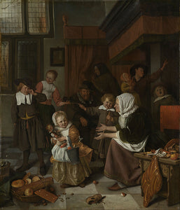 Schilderij Het Sint-Nicolaasfeest