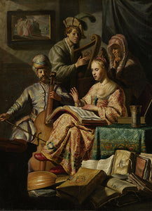 Schilderij Musicerend gezelschap