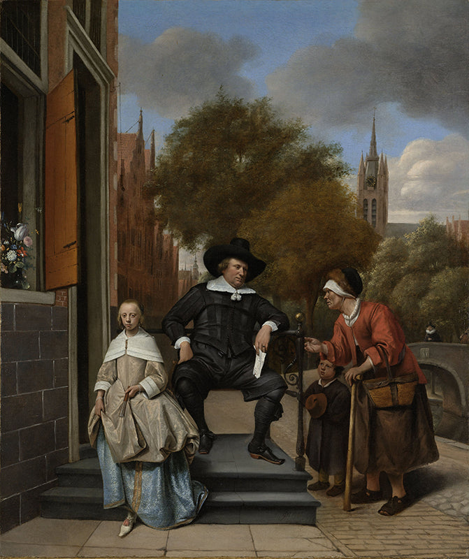 Schilderij Adolf en Catharina Croeser, bekend alsDe burgemeester van Delft en zijn dochter