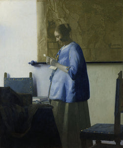Schilderij Brieflezende vrouw