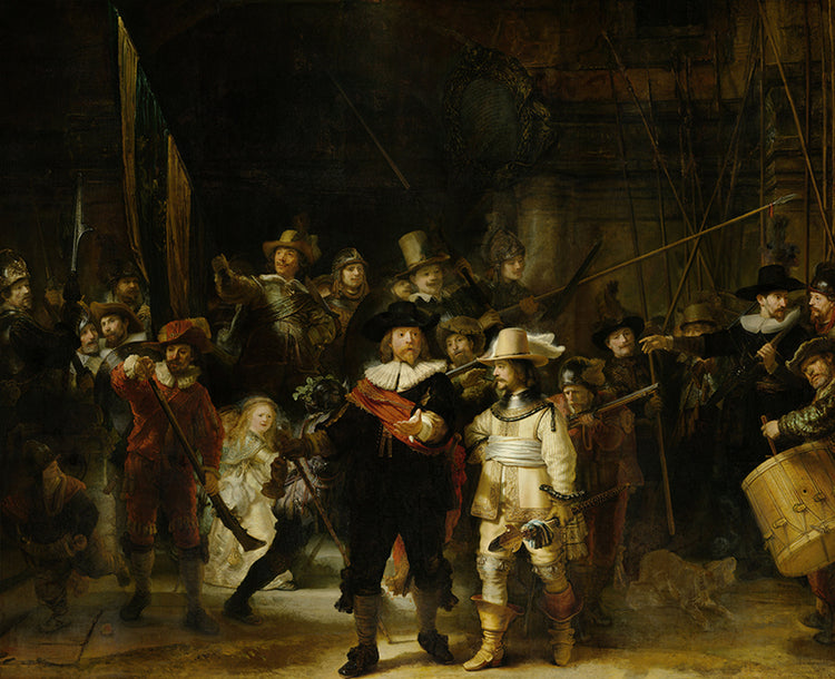 Schilderij Schutters van wijk II onder leiding van kapitein Frans Banninck Cocq, bekend als de Nachtwacht