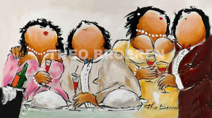 Dikke dames Schilderij Stel a part (Giclée)