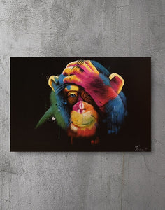 Olieverf schilderij The Ape 120 x 80 cm