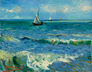 Schilderij Zeegezicht bij Les Saintes-Maries-de-la-Mer