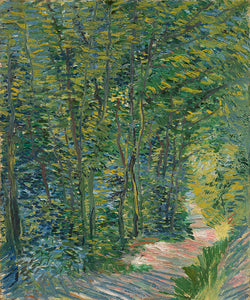 Schilderij Bospad