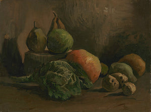 Schilderij Stilleven met groente en fruit