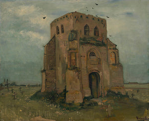 Schilderij De oude kerktoren te Nuenen (Het boerenkerkhof)