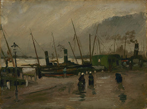 Schilderij De Ruijterkade te Amsterdam