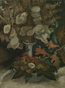Schilderij Vaas met judaspenningen