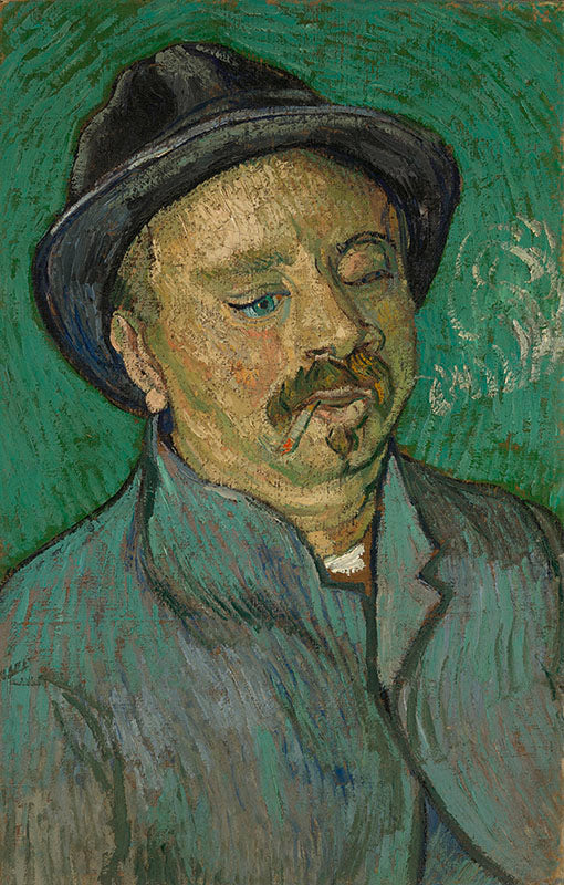 Schilderij Portret van een man met 1 oog
