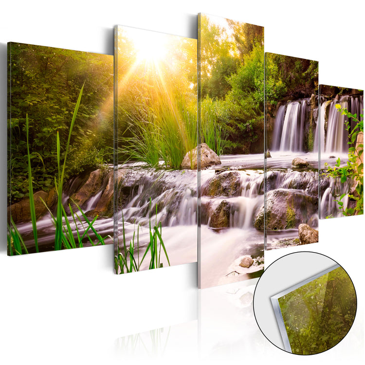Plexiglas schilderij - Forest Waterfall