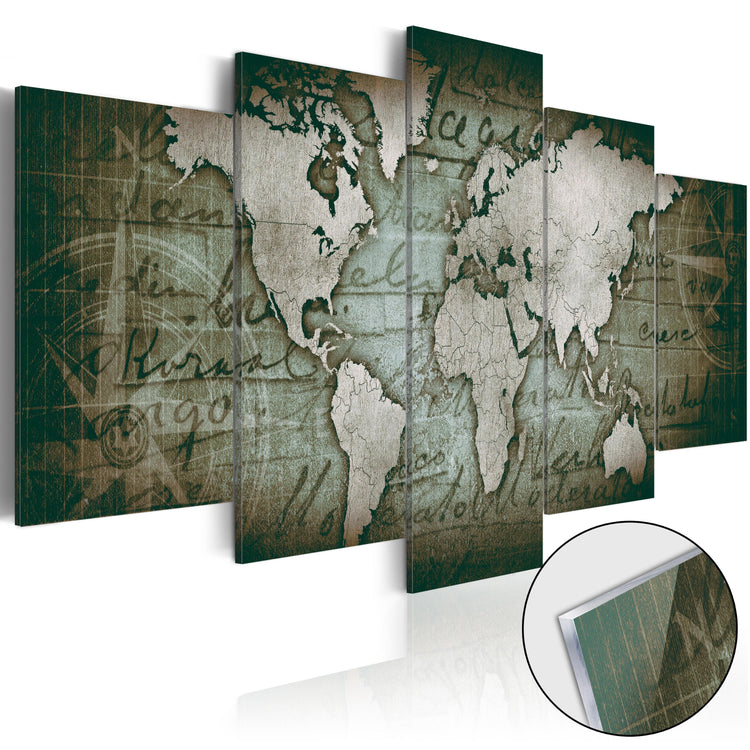 Plexiglas schilderij - Acrylic prints  Bronze map III