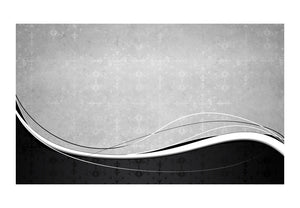 Fotobehang - Zwart-witte golven (vintage)