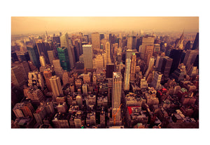 Fotobehang - Bird Eye View van Manhattan, New York
