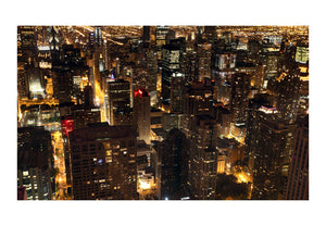 Fotobehang - Stad bij nacht - Chicago, USA