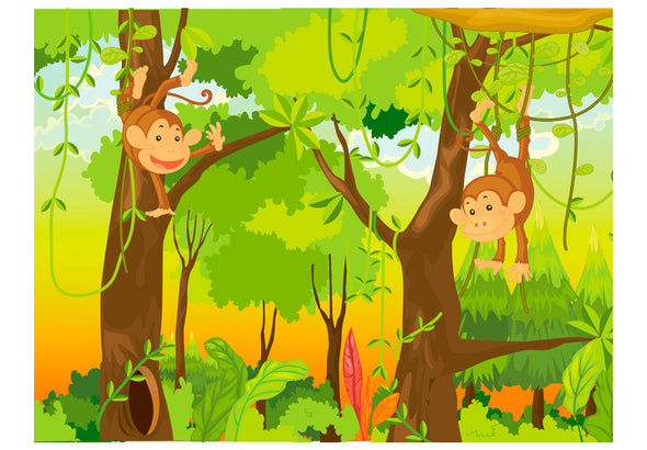 Fotobehang - jungle - monkeys