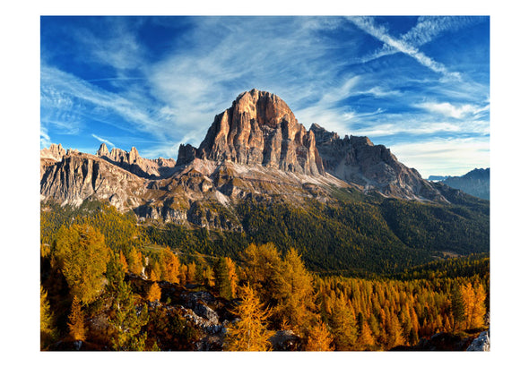 Fotobehang - Panoramisch uitzicht op Italiaanse Dolomieten