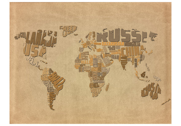 Fotobehang - Kaart van de wereld ontdekkingsreizigers