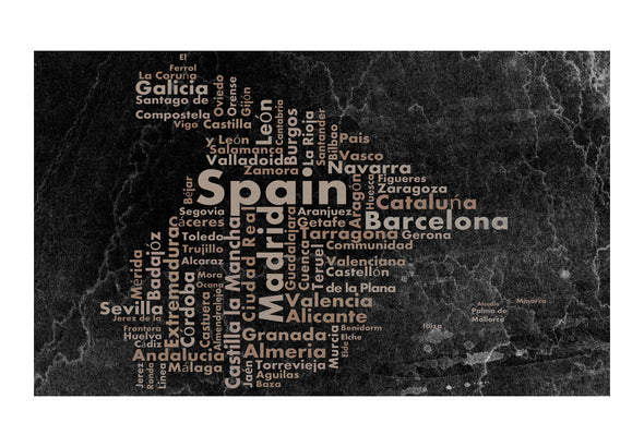 Fotobehang - Spanje - grote steden, kleine steden ...