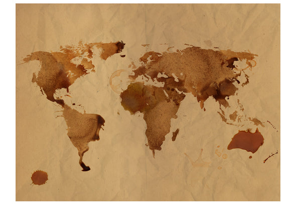 Fotobehang - Thee kaart van de Wereld