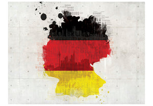 Fotobehang - De nationale kleuren van Duitsland