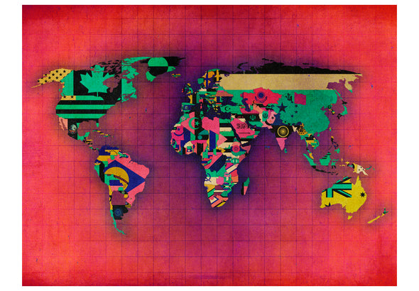Fotobehang - Avant-garde World map