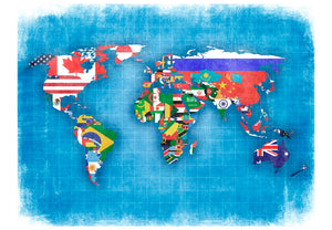 Fotobehang - Flags of countries