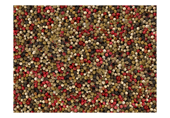 Fotobehang - Mozaïek van gekleurde peper