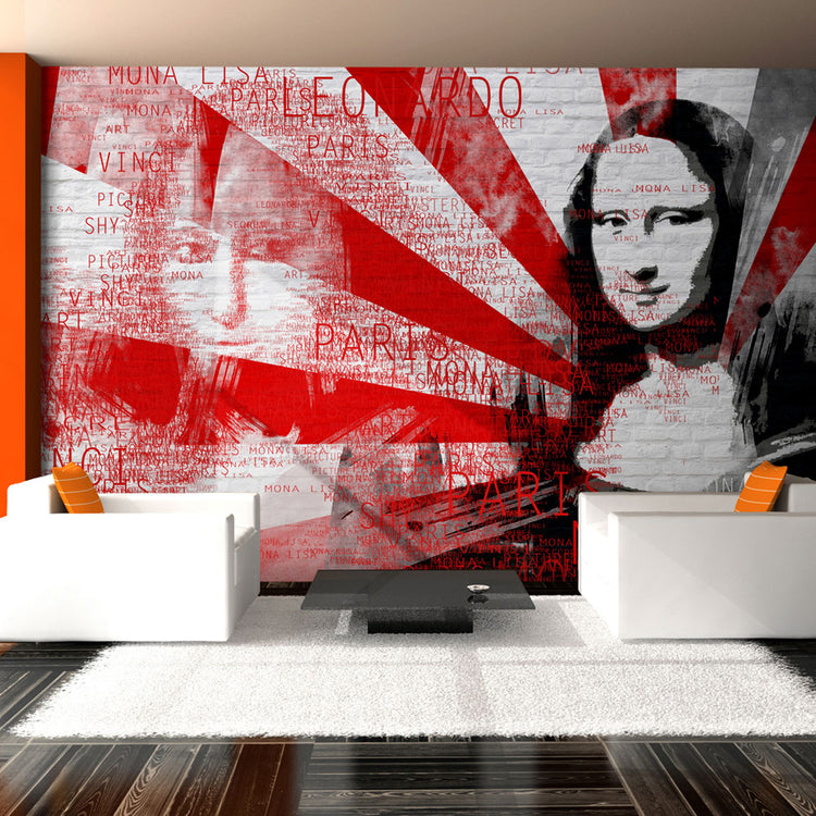Fotobehang - Moderne collage met Mona Lisa motief