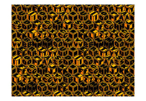 Fotobehang - Honing-gekleurde kubussen