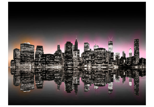 Fotobehang - Colorful glow over NYC