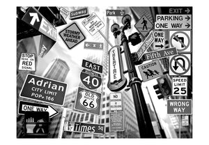 Fotobehang - Alle wegen leiden naar Manhattan