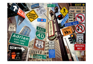 Fotobehang - New York signposts