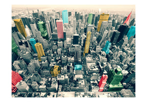 Fotobehang - Kleurrijke reflecties van New York