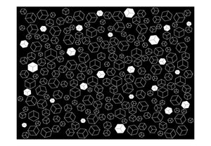 Fotobehang - Black-and-white solids
