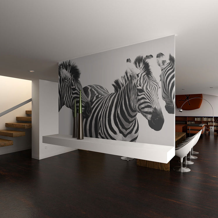 Fotobehang - Three zebras
