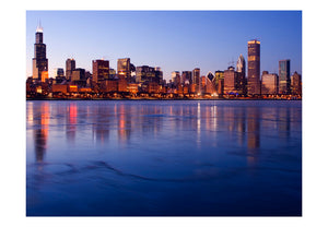 Fotobehang - Icy Downtown Chicago