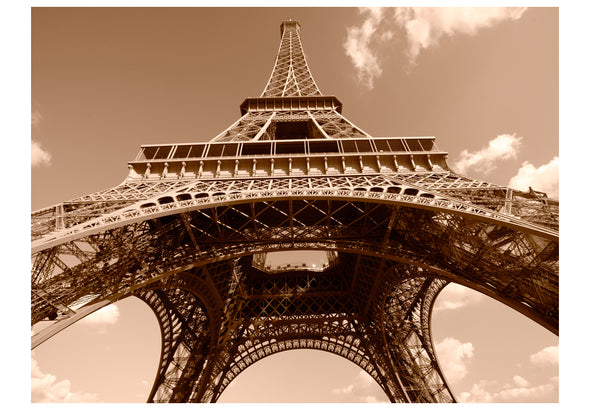 Fotobehang - Eiffeltoren in sepia