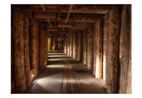 Fotobehang - Wooden passage