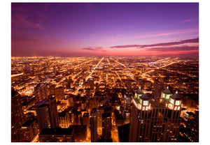 Fotobehang - Chicago bij nacht