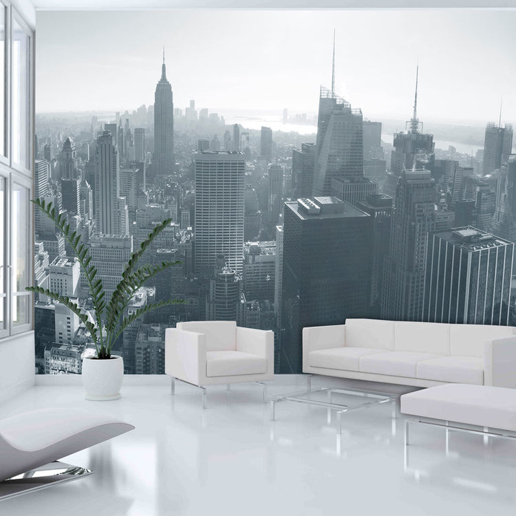Fotobehang - New York City skyline zwart en wit