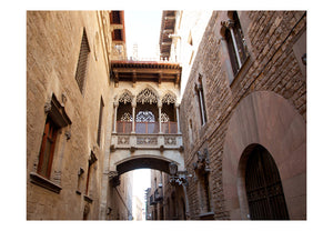 Fotobehang - Barcelona Palau generalitat in gothic Barrio