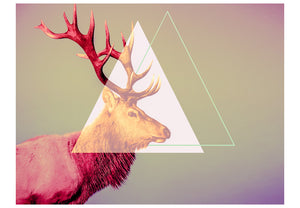 Fotobehang - deer (graphic pattern)